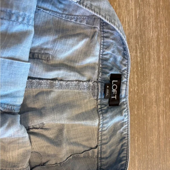LOFT Tencel Relaxed Jogger Pants, Light Denim, size 4 super soft - Picture 4 of 9
